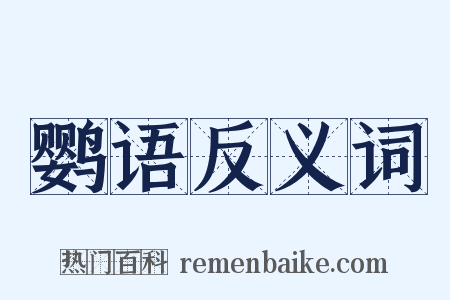 鹦语反义词是什么意思的图片
